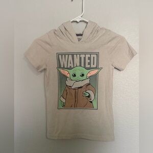 Disney Star Wars Grogu Hoodie Kid's Size 8 Brown Sweatshirt Mandalorian